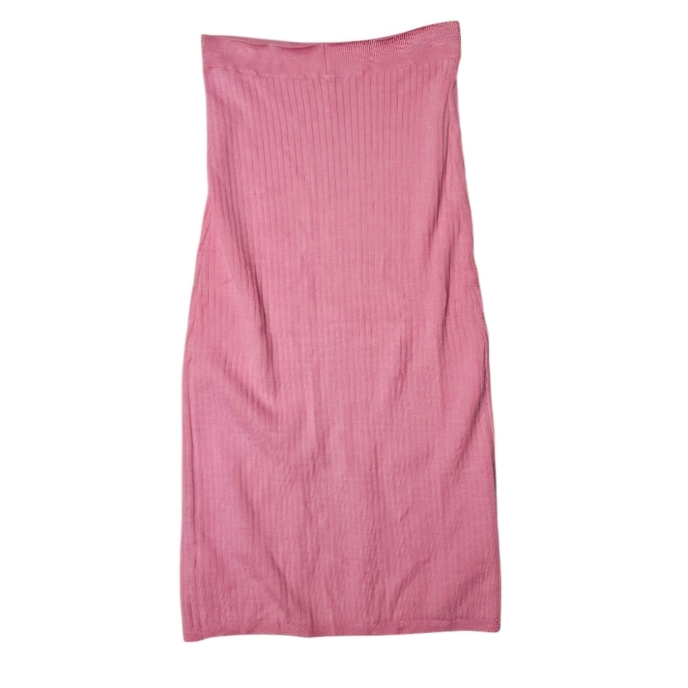 Free People Skyline Midi Skirt Ribbed Pink size Small - Picture 6 of 7